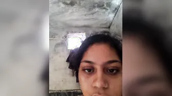 XXX clip of Dehati Desi wife taking obscene poses in the shower room