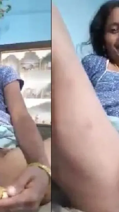 XXX porn of dazzling Desi wife who has wild solo session with banana