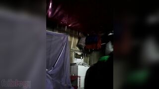 Horny aunty moans on camera during XXX humping by her son in the dark