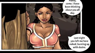 Bhabhi fools around with Desi boy who touches boobies in XXX porn comic