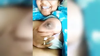 Desi Bhabhi's milking tits exposed in the close-up self-made XXX video