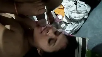 Desi wife desperately sucks husband's XXX tool waiting for sperm