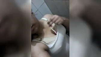 Desi cheats on XXX husband with toothbrush in the bathroom XXX video