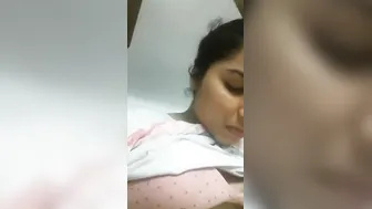 Desi porn of XXX model who pinches nipples before exposing her bush