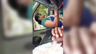 Hindi Desi XXX wife giving her husband a blowjob in car MMS