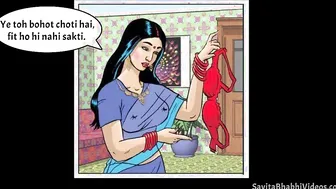 Indian XXX slut undresses and shows her boobs Comic video