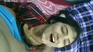 Horny Desi XXX girl gets load of cum on face with dirty talkings ...
