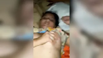 Fat Desi XXX aunty gets her boobs pressed and fucked MMS