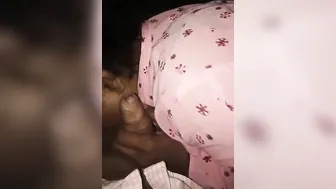 Big-boobed Desi XXX aunty sucking her young lover’s dick MMS