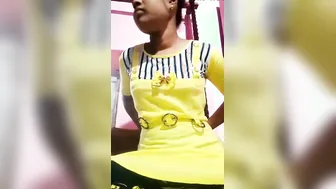 Innocent-looking Desi wench reveals her small tits on XXX camera