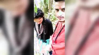 Man makes XXX video of Desi girlfriend stroking his dick outdoors