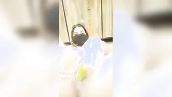 Nude Desi babe moans sticking veggie into her XXX ass and pussy