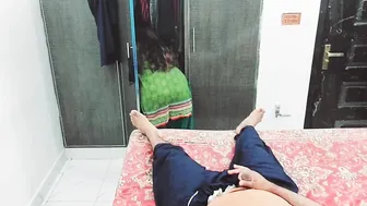 Filthy Desi dude strokes XXX cock when admiring cute Pakistani maid
