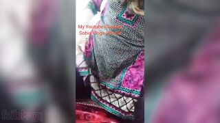 Busty Desi whore strips slowly and sticks fingers into her XXX ass