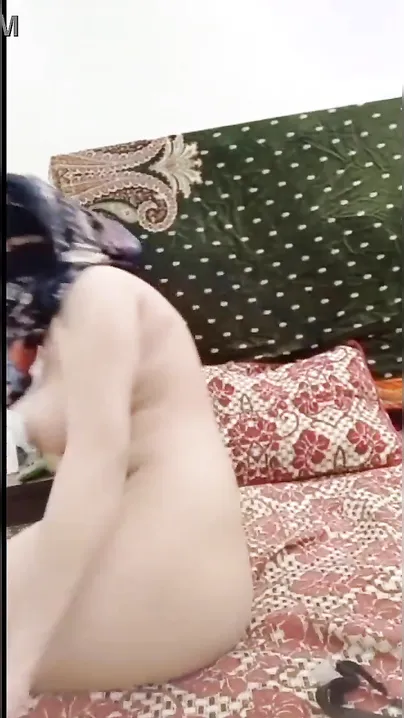 Naked Desi gal uses big cucumber to stick into her XXX anal hole