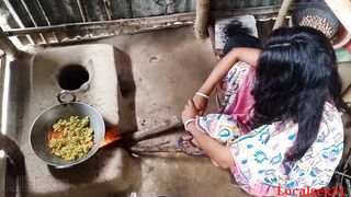 Kitchen XXX coupling of amateur Desi gal and lustful village dude