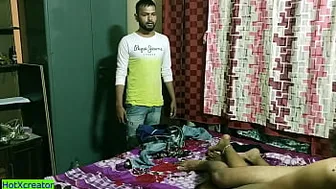 Cuckold hubby catches his slutty Desi wife taking the other XXX dick