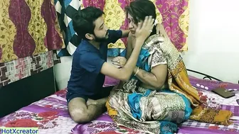 Lustful dude comforts his new Desi stepmom and fucks her XXX pussy