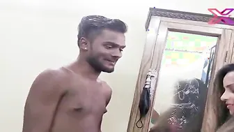 Pussy-licking and XXX fucking in missionary style for Desi wench