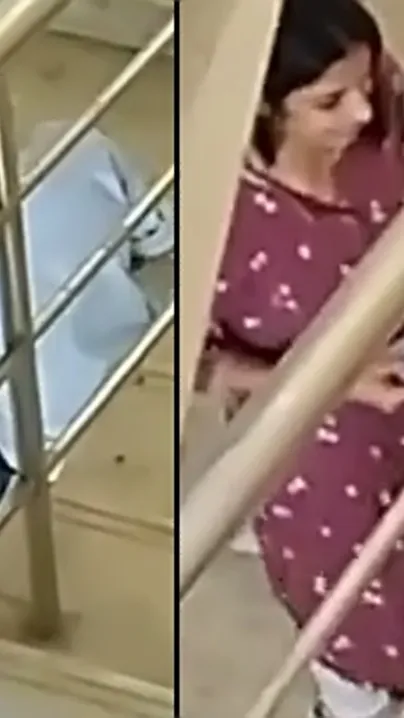 Hot indian lovers caught In action In entryway, Desi sex mms leaked online