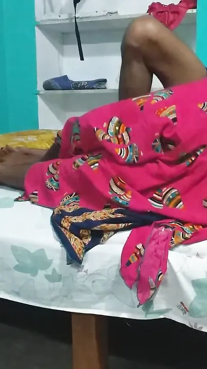 Swanky Desi mom hikes up bright dress to take hubby's XXX boner