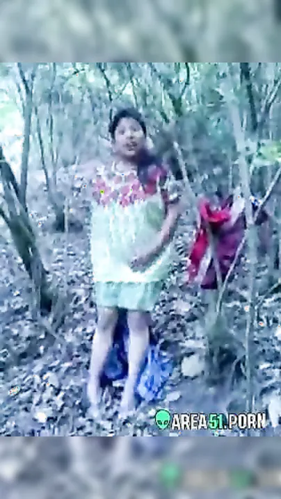Tamil babe with small boobs topless morning show outdoor in jungle, Desi mms