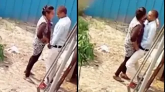 Naughty Desi wife cheating, outdoor sex act recorded by a voyeur on mobile