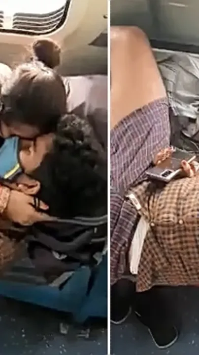 Desi cute lover romance In train caught on cam, Desi mms leaked