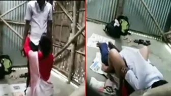 Caught on spy cam nephew fuck own aunty in abandoned house, Desi XXX mms