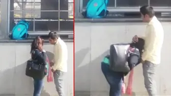 Risky and quick outdoor sex, sexy college babe sucking BF dick, desi xxx mms