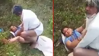 Village whore aunt caught fucking outdoor with old lover, desi XXX mms