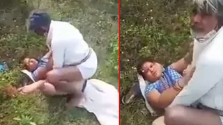 Village whore aunt caught fucking outdoor with old lover, desi XXX ...