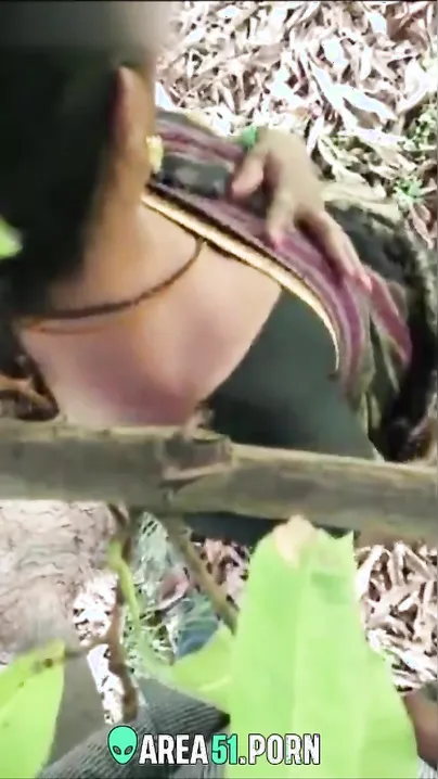 Desi Bhabhi with slutty-soul fucking outdoor by own nephew In doggy style