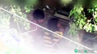 Unsatisfied Tamil hot school girl blowjob to BF outdoor in park, XXX Desi mms