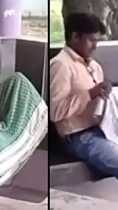 Indian girl in saree caught giving outdoor BJ to lover in Desi mms video