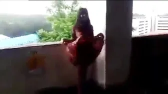 My new red dress for flashing outdoor in public, Desi mms full sex video