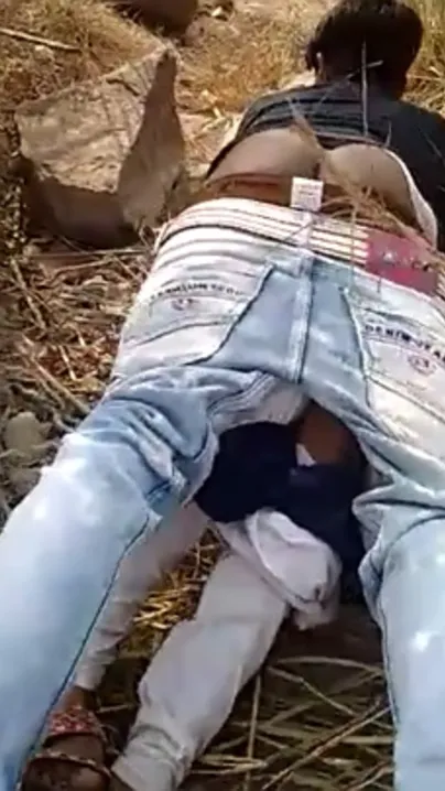 Desi mms clip of Indian village lovers caught fucking outdoor on ground