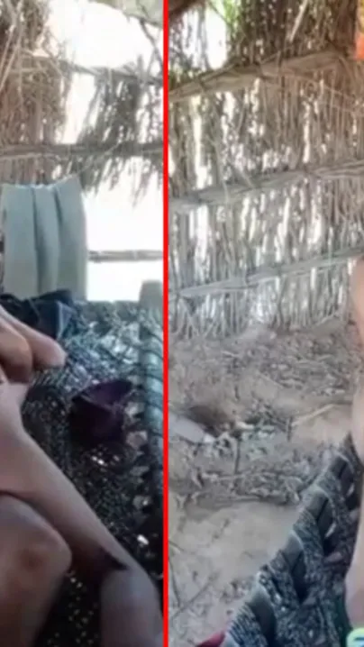 Desi mms clip of two naked Indian lovers caught relaxing outdoor