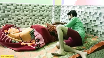 Cheating Wife Riding Her Young Lover Hard Behind Bedroom