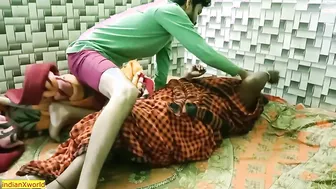 Cheating Wife Riding Her Young Lover Hard Behind Bedroom