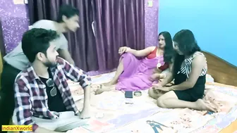 Young Girl Having Her First Threesome Caught On Webcam Hd