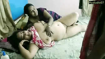 Desi bhabhi and her hot stepsister fucking both together!! Taboo sex