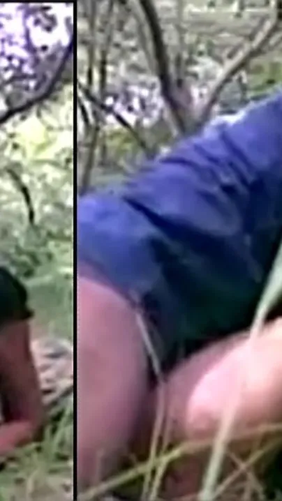 Local voyeur caught on mms XXX video of Desi lovers caught fucking outdoor in jungle