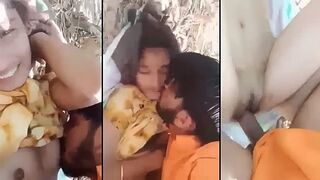 Local guy caught on Desi mms video of village lovers caught fucking outdoor