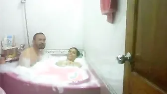 Big ass Indian aunty nude bath videos taken by her lewd husband for you