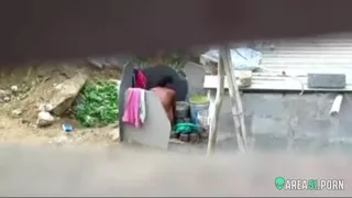 Neighbor on a hidden camera caught aunt taking a bath on the ...