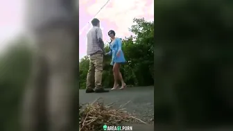 Desi mms sex! Indian cheating wife caught fucking on road after date