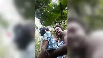 Village Wife Fucking Her Neighbor Outdoors Behind The Barn