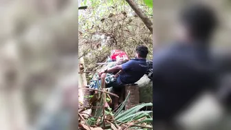 Married Woman Getting Fucked Outdoors By Neighbor Caught On Phone