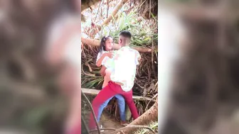 Cheating Slut Caught Getting Railed Hard By Lover In Open Air